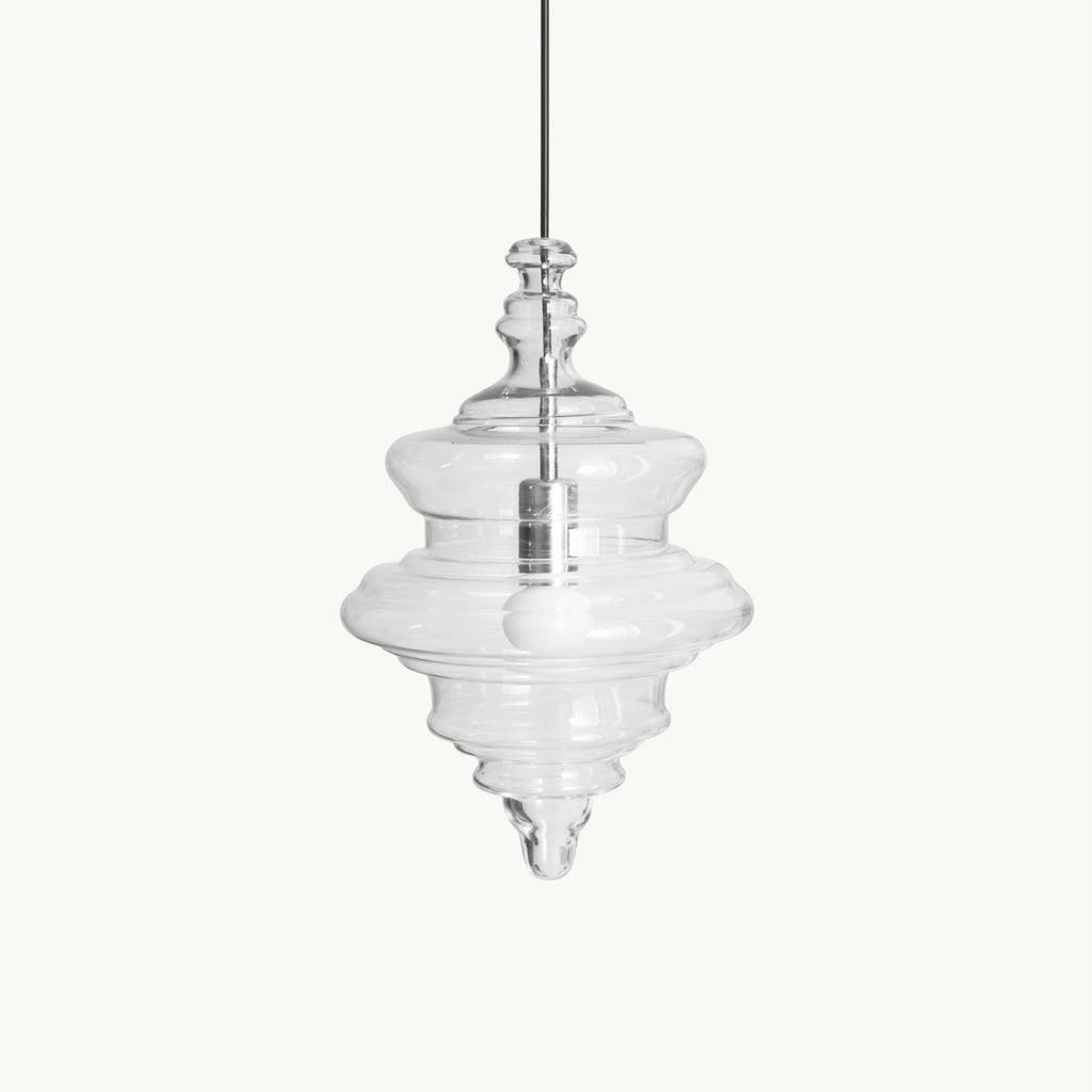 Modern Pendant Light Fixture - Adjustable Height with Glass Shade for Dining Room & Kitchen Lighting