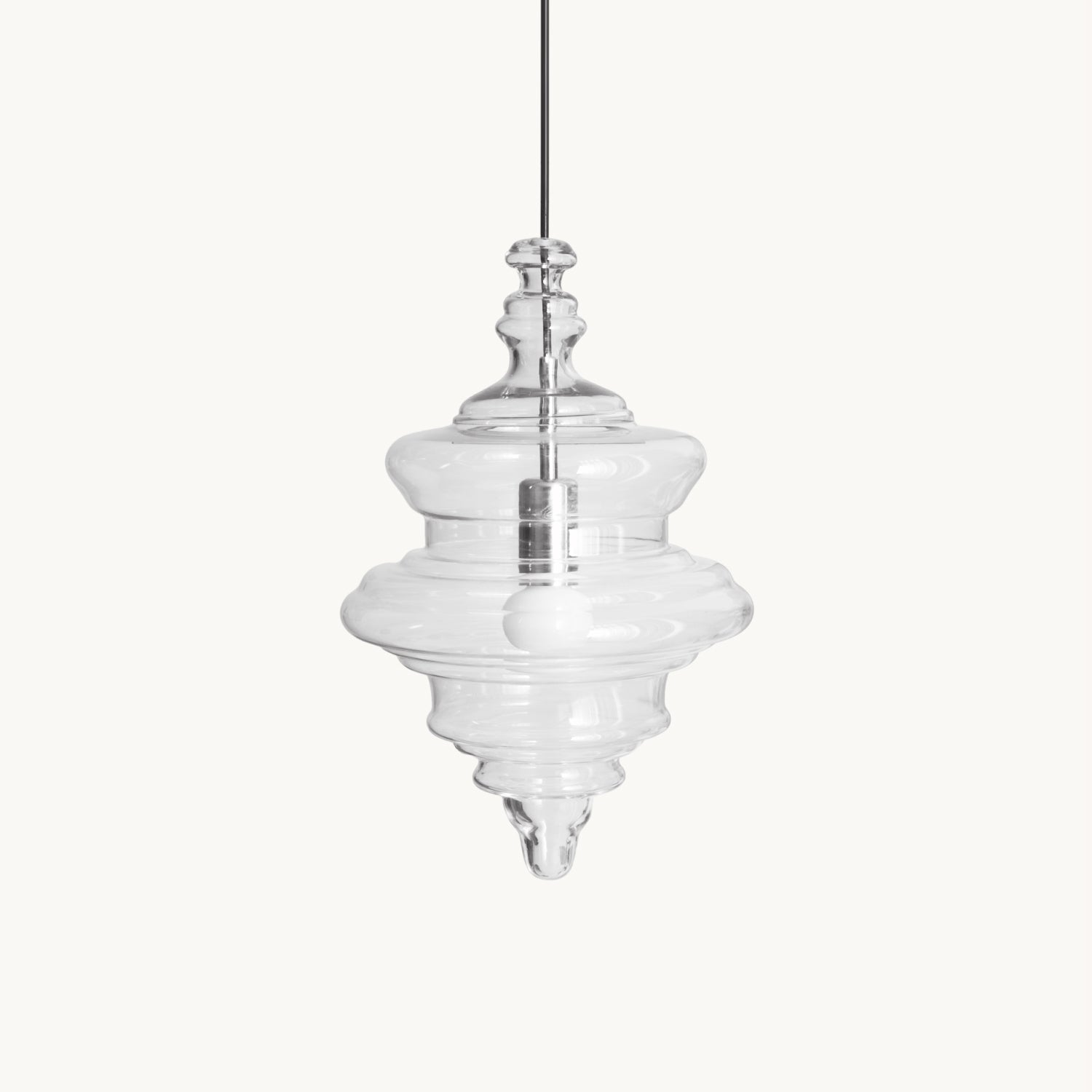 Modern Pendant Light Fixture - Adjustable Height with Glass Shade for Dining Room & Kitchen Lighting