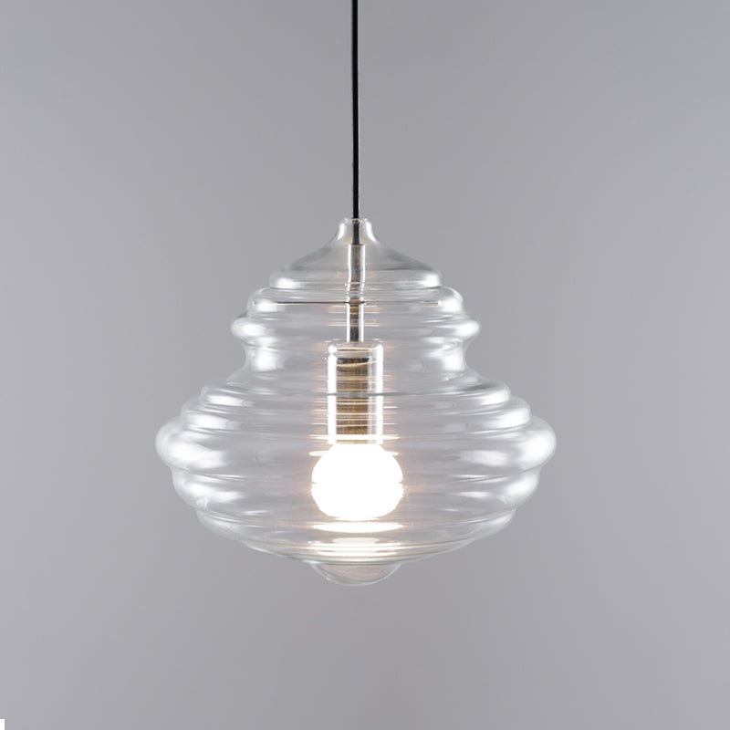 Modern Pendant Light Fixture - Adjustable Height with Glass Shade for Dining Room & Kitchen Lighting