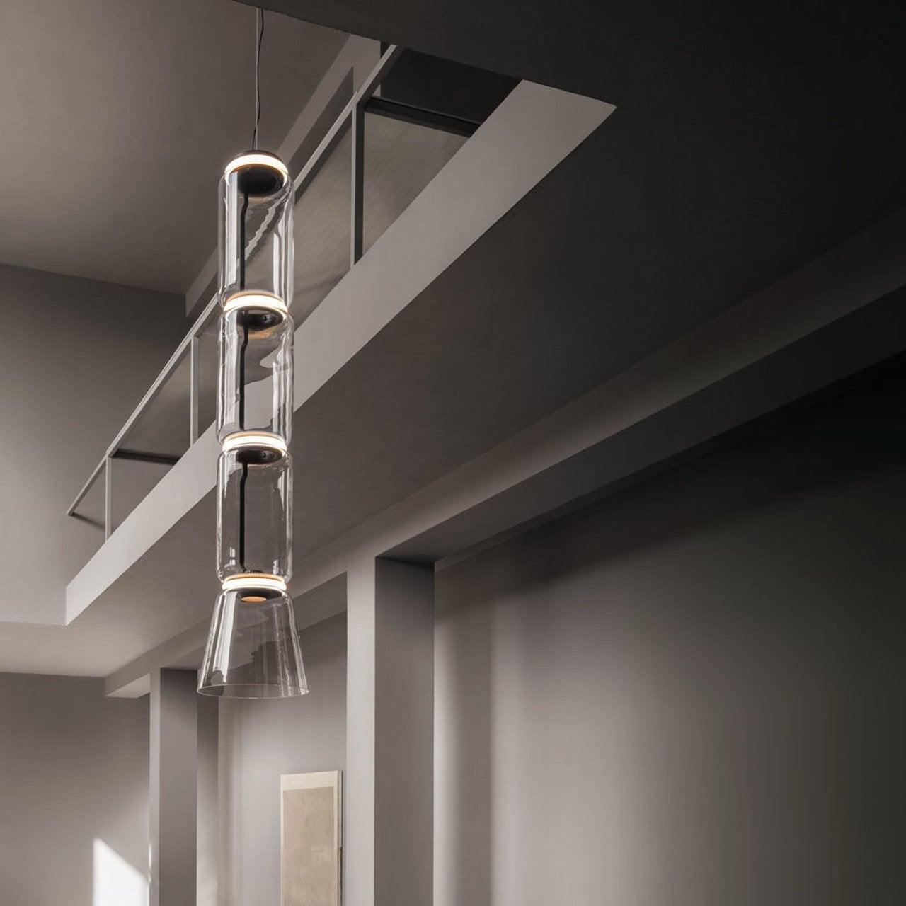 LED Pendant Lamp - Modern Glass Design with Adjustable Height for Dining Room & Living Room Lighting