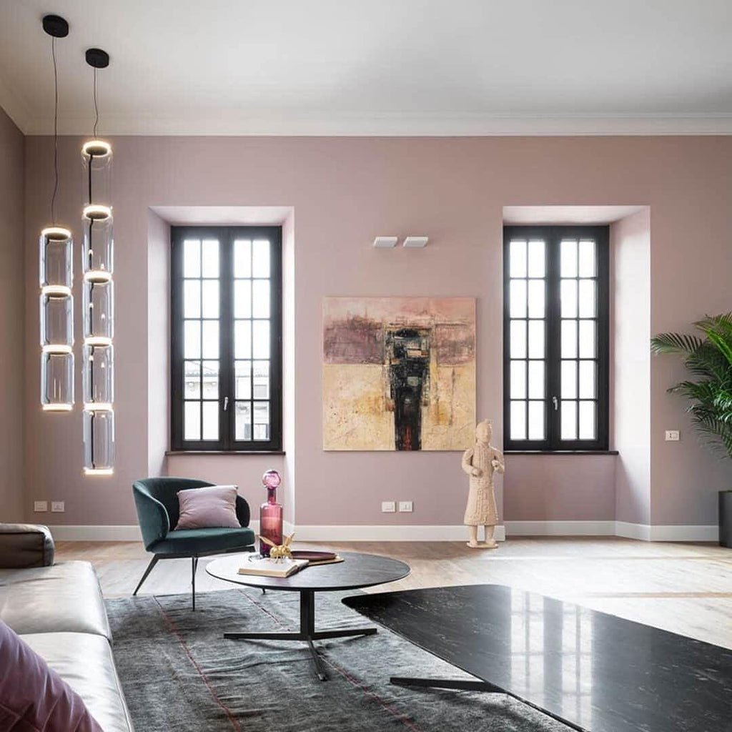 LED Pendant Lamp - Modern Glass Design with Adjustable Height for Dining Room & Living Room Lighting