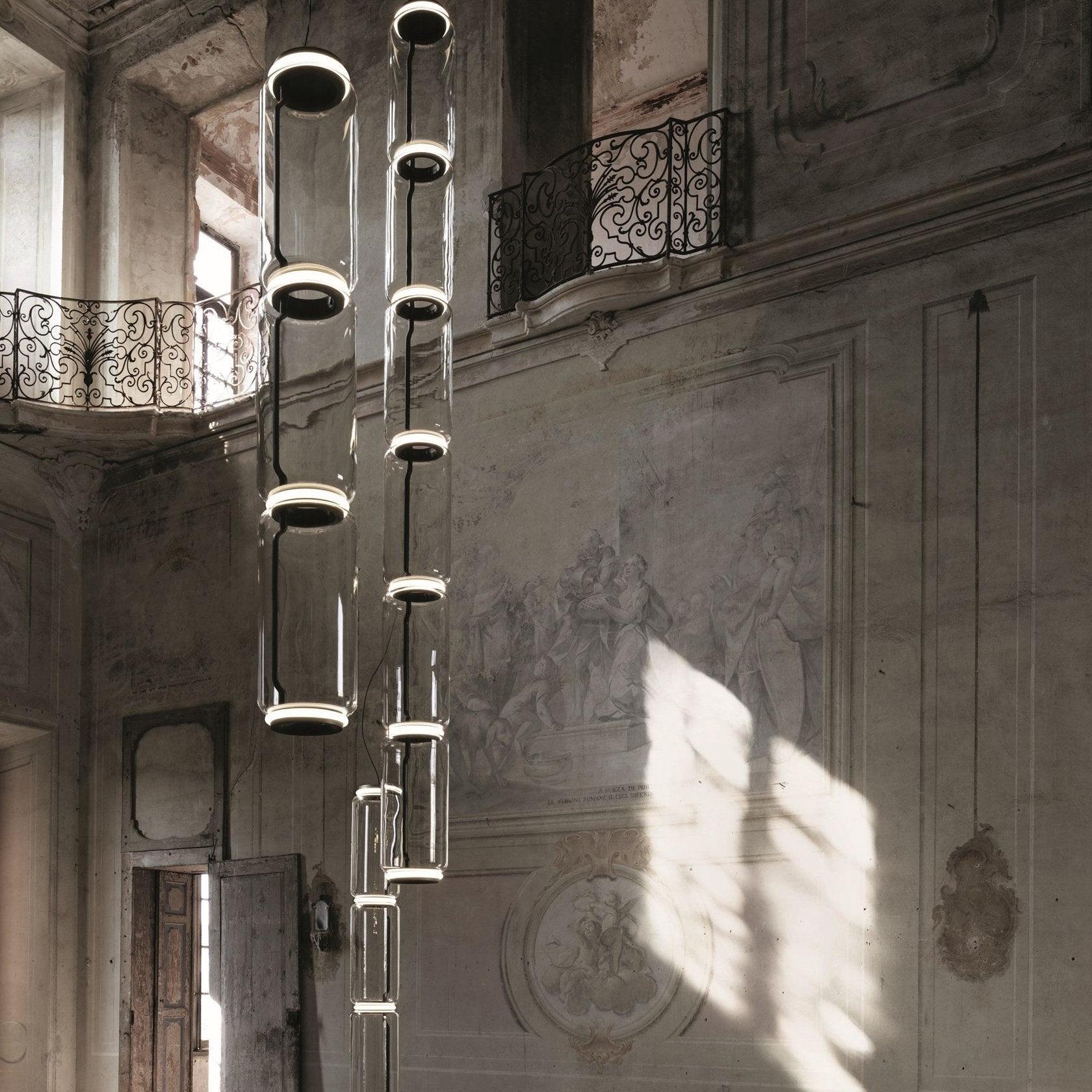 LED Pendant Lamp - Modern Glass Design with Adjustable Height for Dining Room & Living Room Lighting