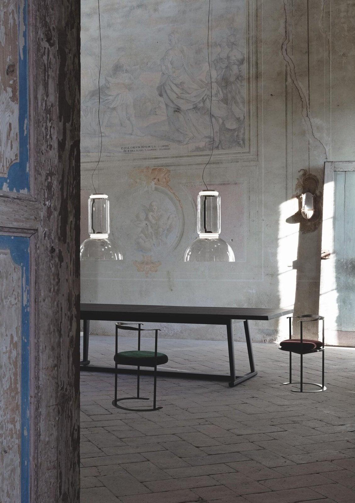 LED Pendant Lamp - Modern Glass Design with Adjustable Height for Dining Room & Living Room Lighting