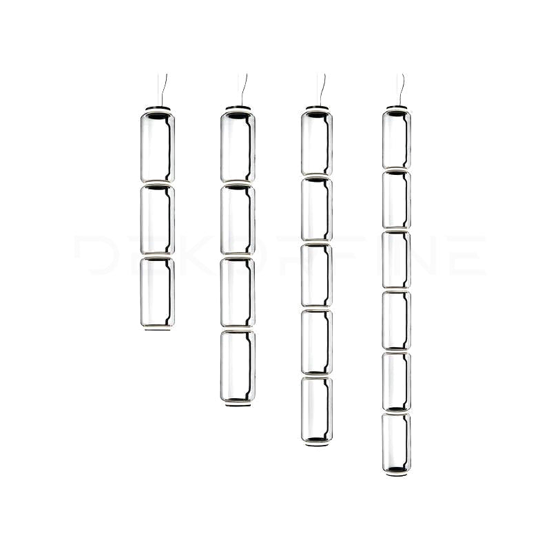 LED Pendant Lamp - Modern Glass Design with Adjustable Height for Dining Room & Living Room Lighting