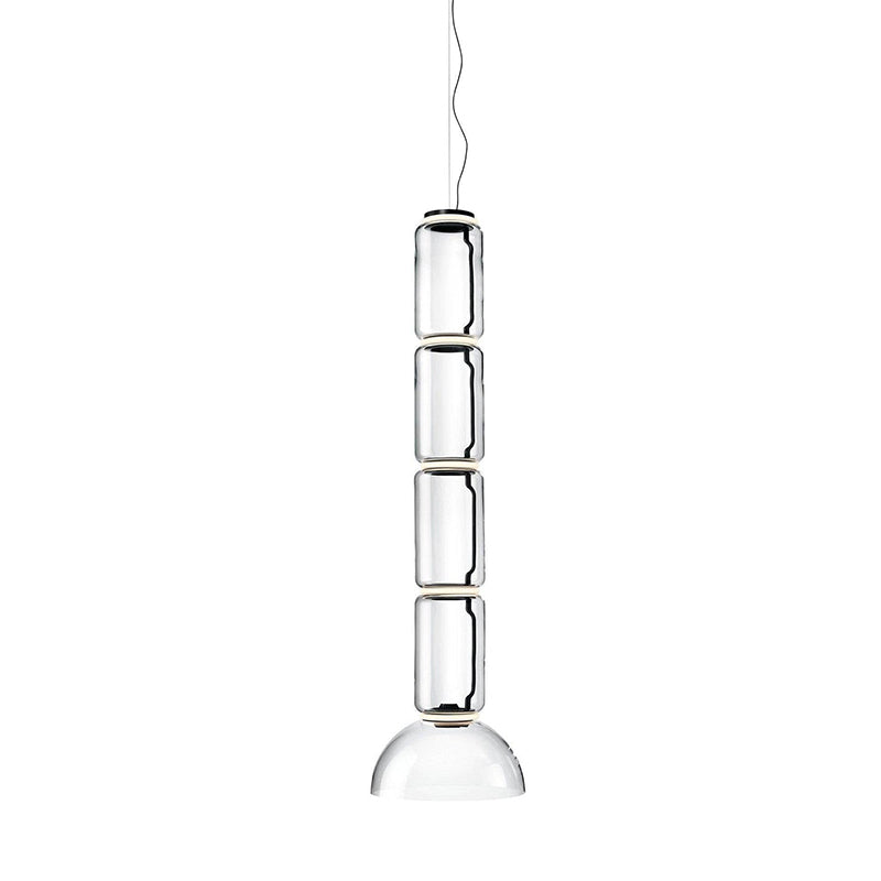 LED Pendant Lamp - Modern Glass Design with Adjustable Height for Dining Room & Living Room Lighting