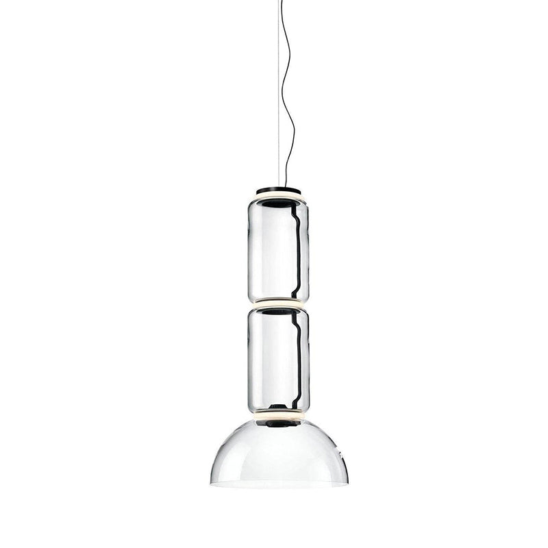 LED Pendant Lamp - Modern Glass Design with Adjustable Height for Dining Room & Living Room Lighting