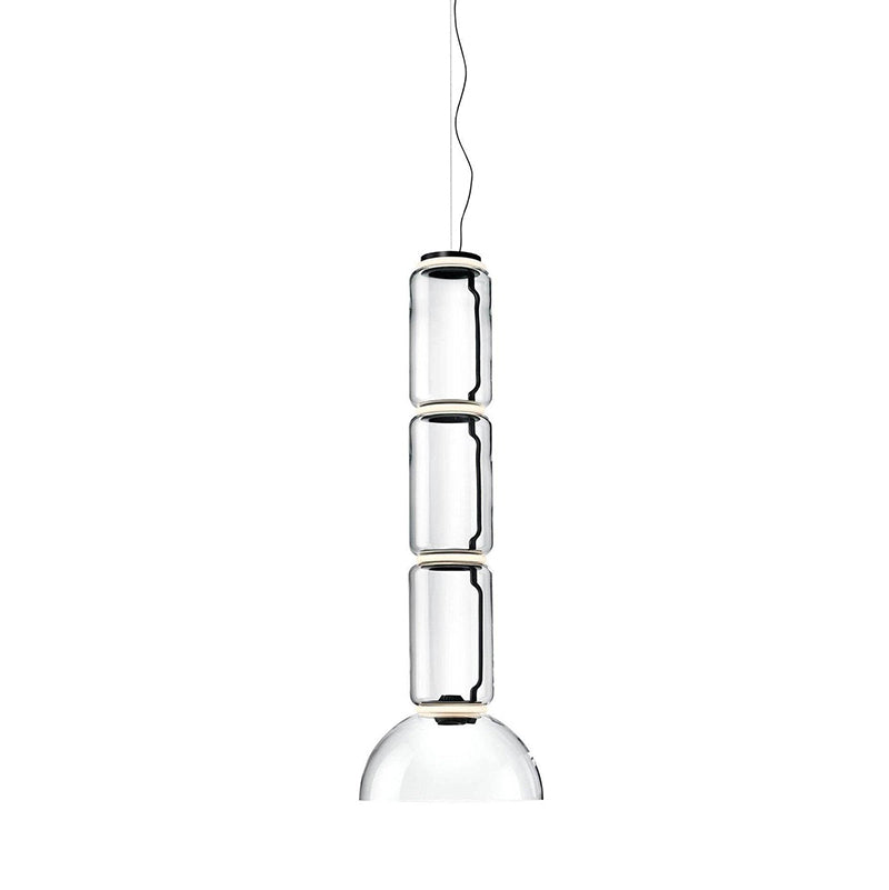 LED Pendant Lamp - Modern Glass Design with Adjustable Height for Dining Room & Living Room Lighting