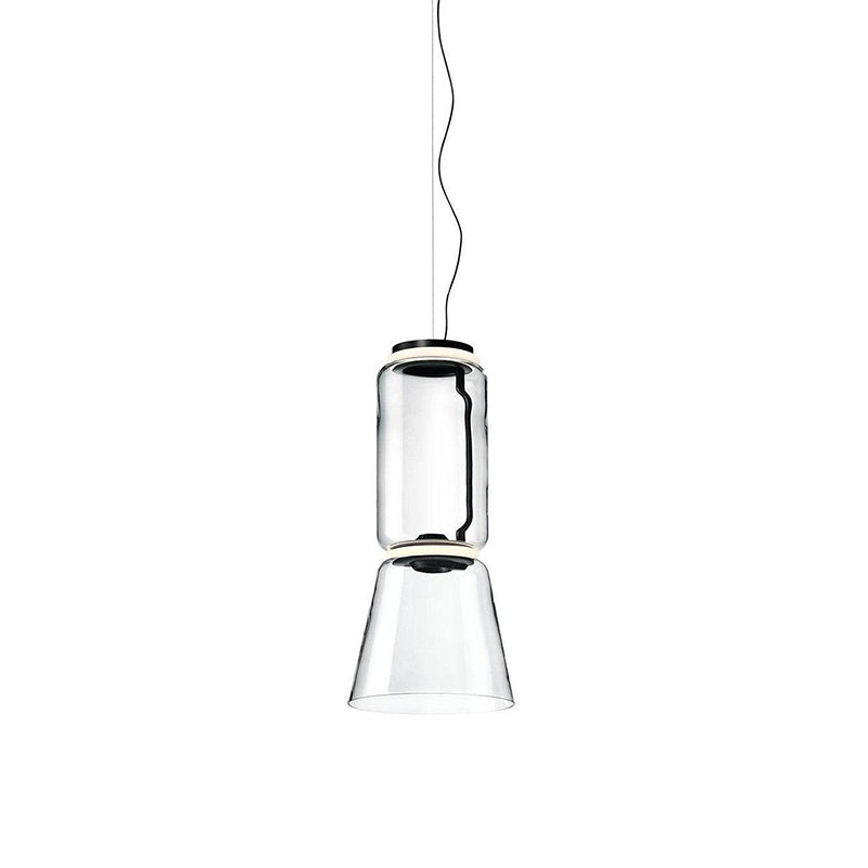 LED Pendant Lamp - Modern Glass Design with Adjustable Height for Dining Room & Living Room Lighting