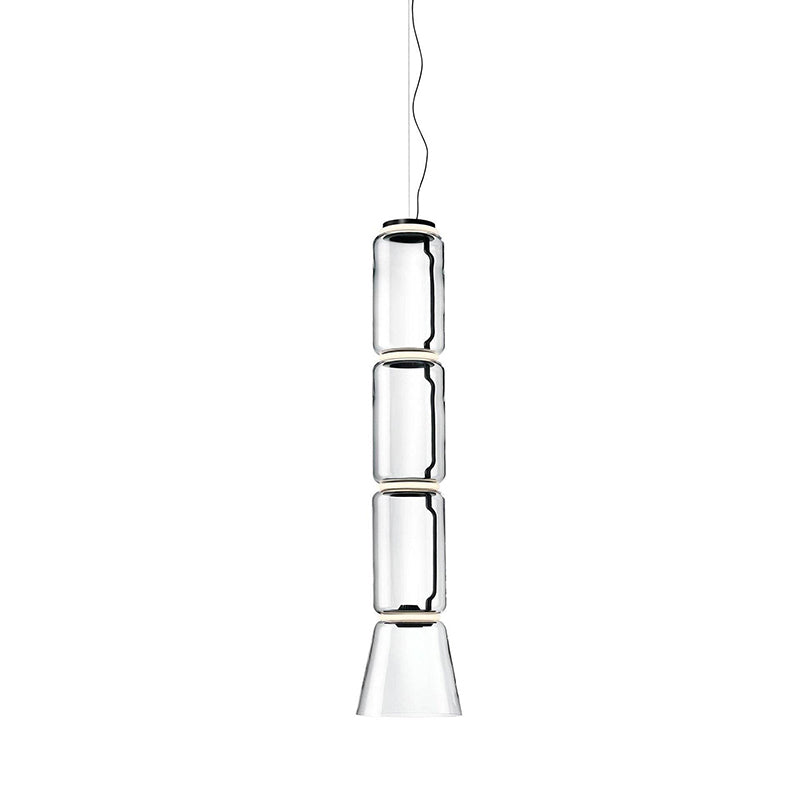LED Pendant Lamp - Modern Glass Design with Adjustable Height for Dining Room & Living Room Lighting