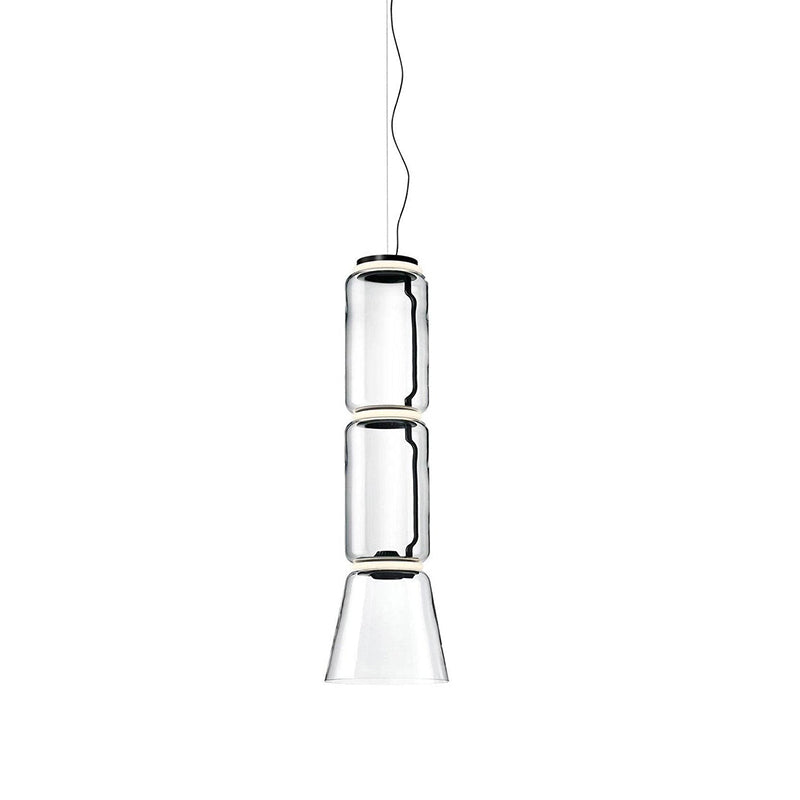 LED Pendant Lamp - Modern Glass Design with Adjustable Height for Dining Room & Living Room Lighting