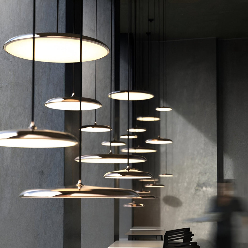 Modern Nordic Flying Saucer Pendant Light Fixture for Kitchen Island, Dining Table & Living Room Decor
