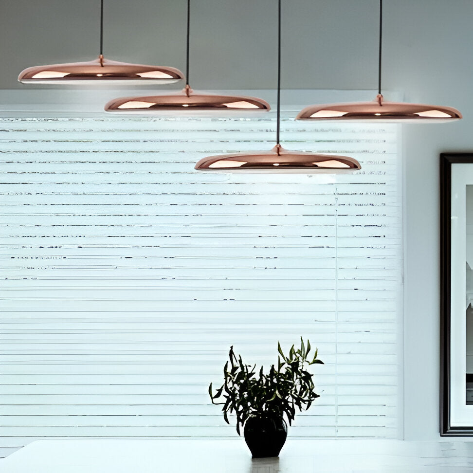 Modern Nordic Flying Saucer Pendant Light Fixture for Kitchen Island, Dining Table & Living Room Decor