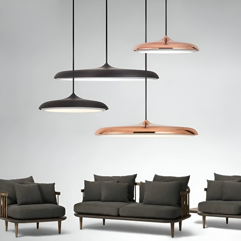 Modern Nordic Flying Saucer Pendant Light Fixture for Kitchen Island, Dining Table & Living Room Decor