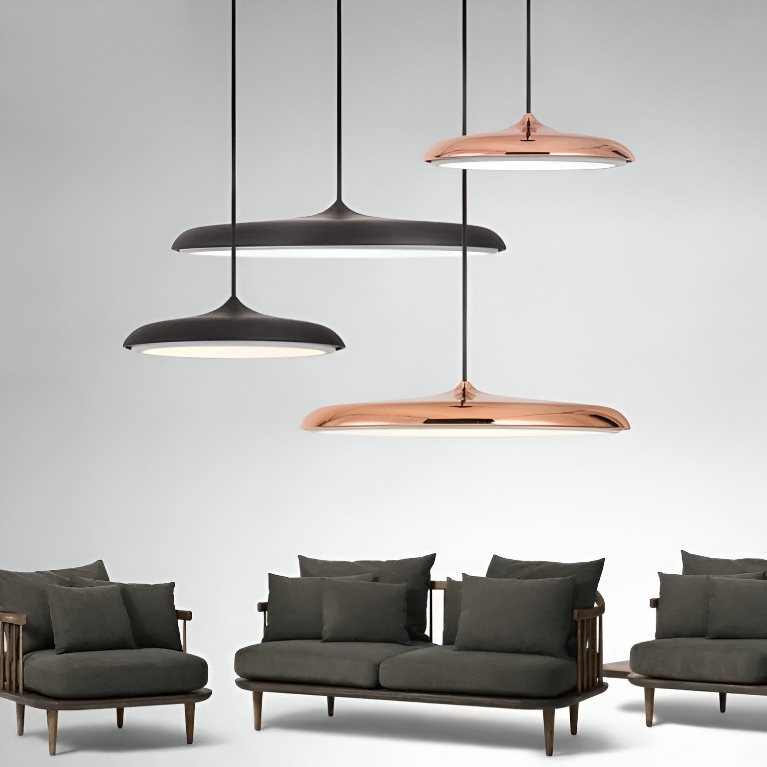 Modern Nordic Flying Saucer Pendant Light Fixture for Kitchen Island, Dining Table & Living Room Decor
