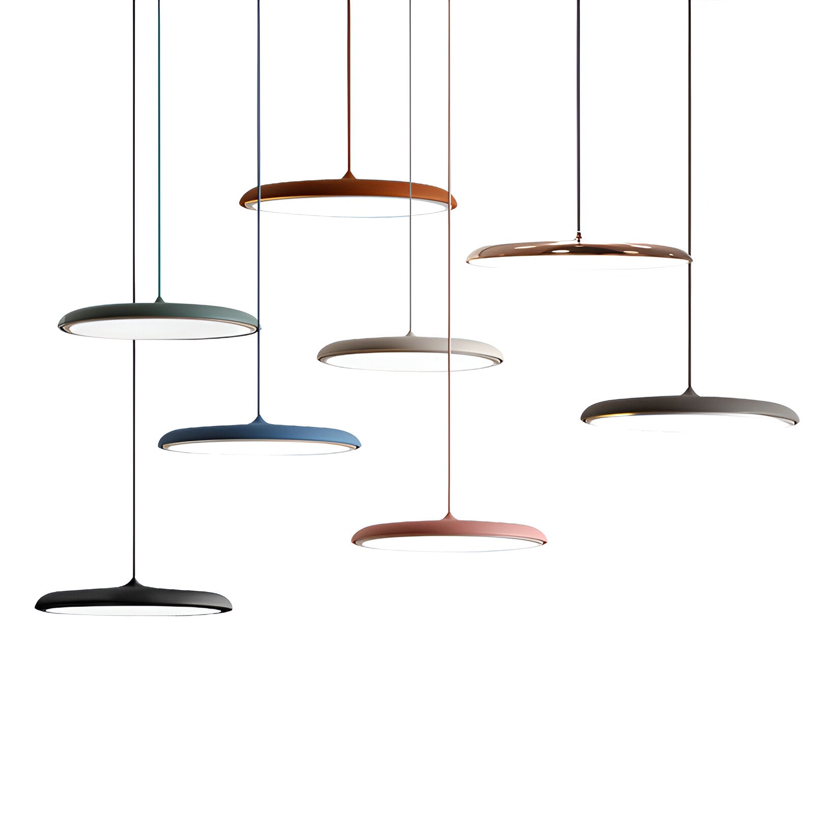 Modern Nordic Flying Saucer Pendant Light Fixture for Kitchen Island, Dining Table & Living Room Decor