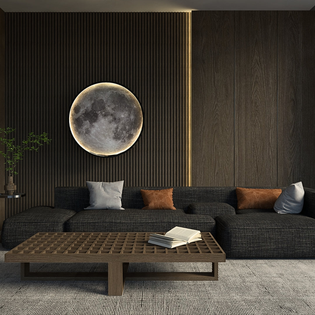 Nordic Moon Wall Light Fixture - Modern LED Sconce for Living Room & Bedroom Lighting