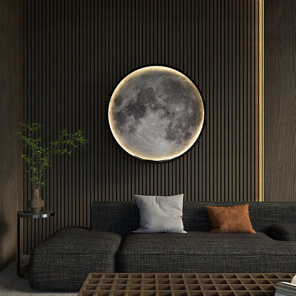 Nordic Moon Wall Light Fixture - Modern LED Sconce for Living Room & Bedroom Lighting