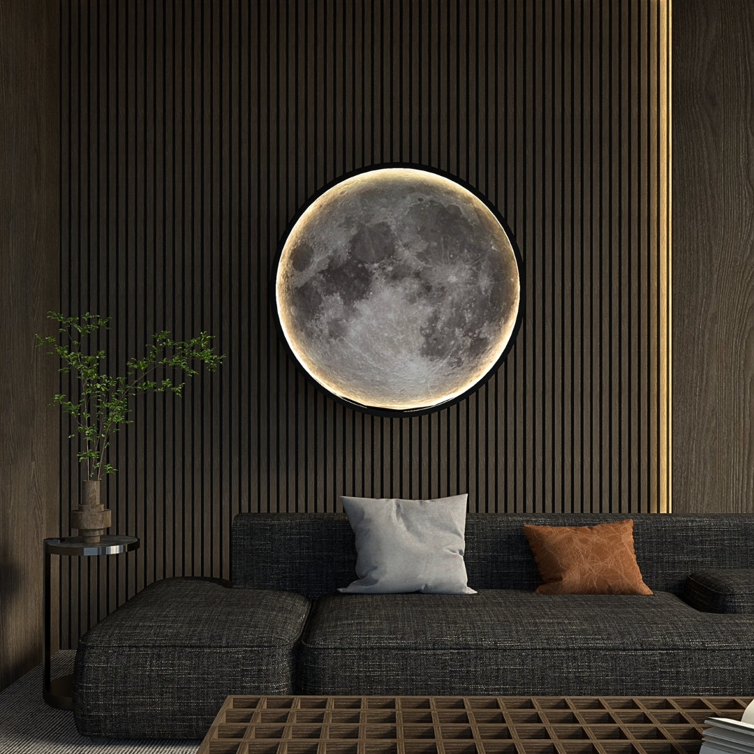 Nordic Moon Wall Light Fixture - Modern LED Sconce for Living Room & Bedroom Lighting