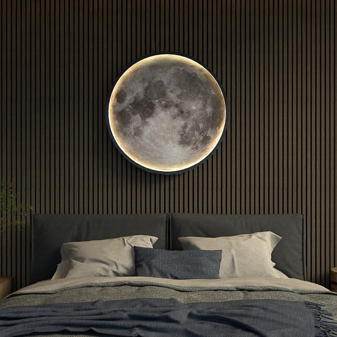 Nordic Moon Wall Light Fixture - Modern LED Sconce for Living Room & Bedroom Lighting