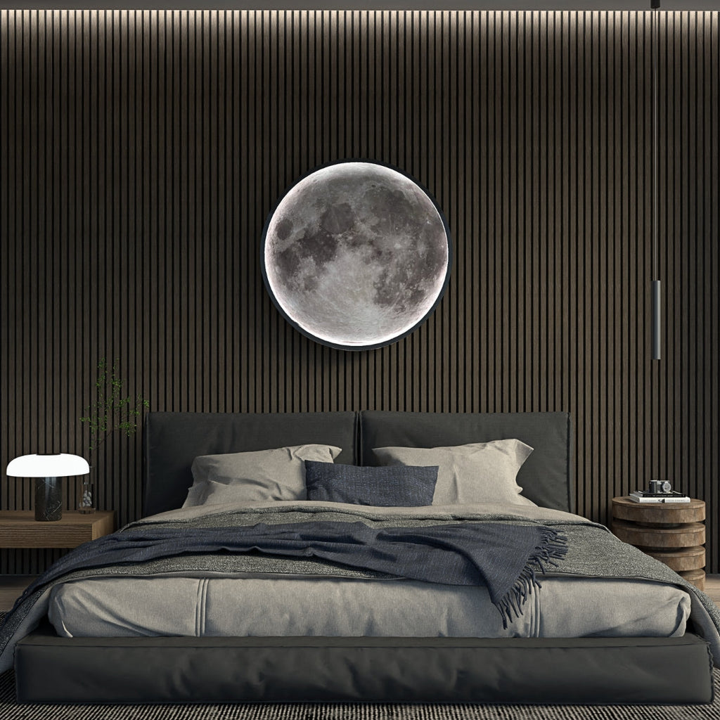 Nordic Moon Wall Light Fixture - Modern LED Sconce for Living Room & Bedroom Lighting