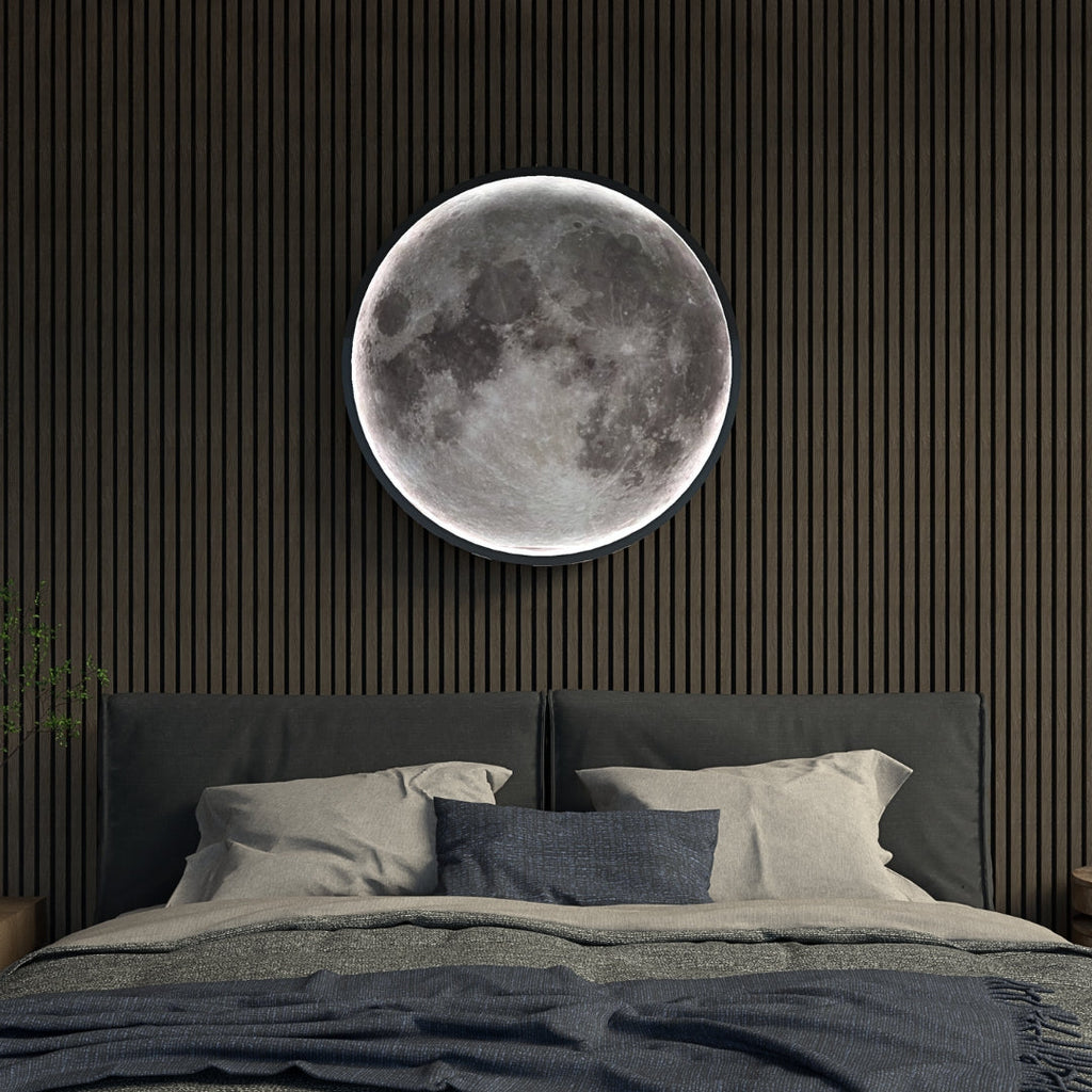 Nordic Moon Wall Light Fixture - Modern LED Sconce for Living Room & Bedroom Lighting
