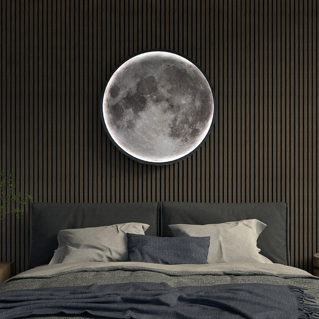 Nordic Moon Wall Light Fixture - Modern LED Sconce for Living Room & Bedroom Lighting