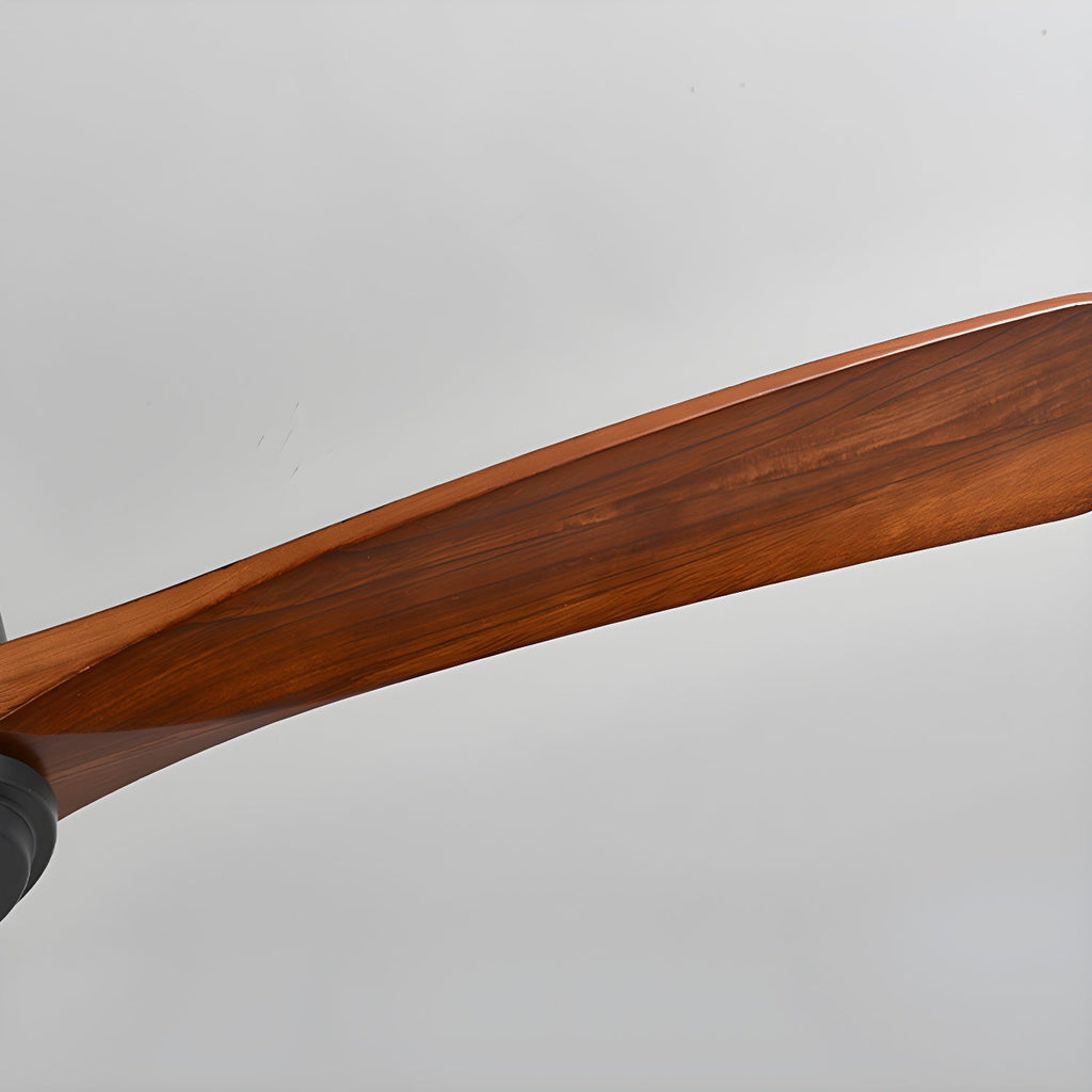 Nordic Wooden Ceiling Fan Light | LED, 6-Speed Control & Minimalist Design for Indoor Spaces (42"/48"/52")
