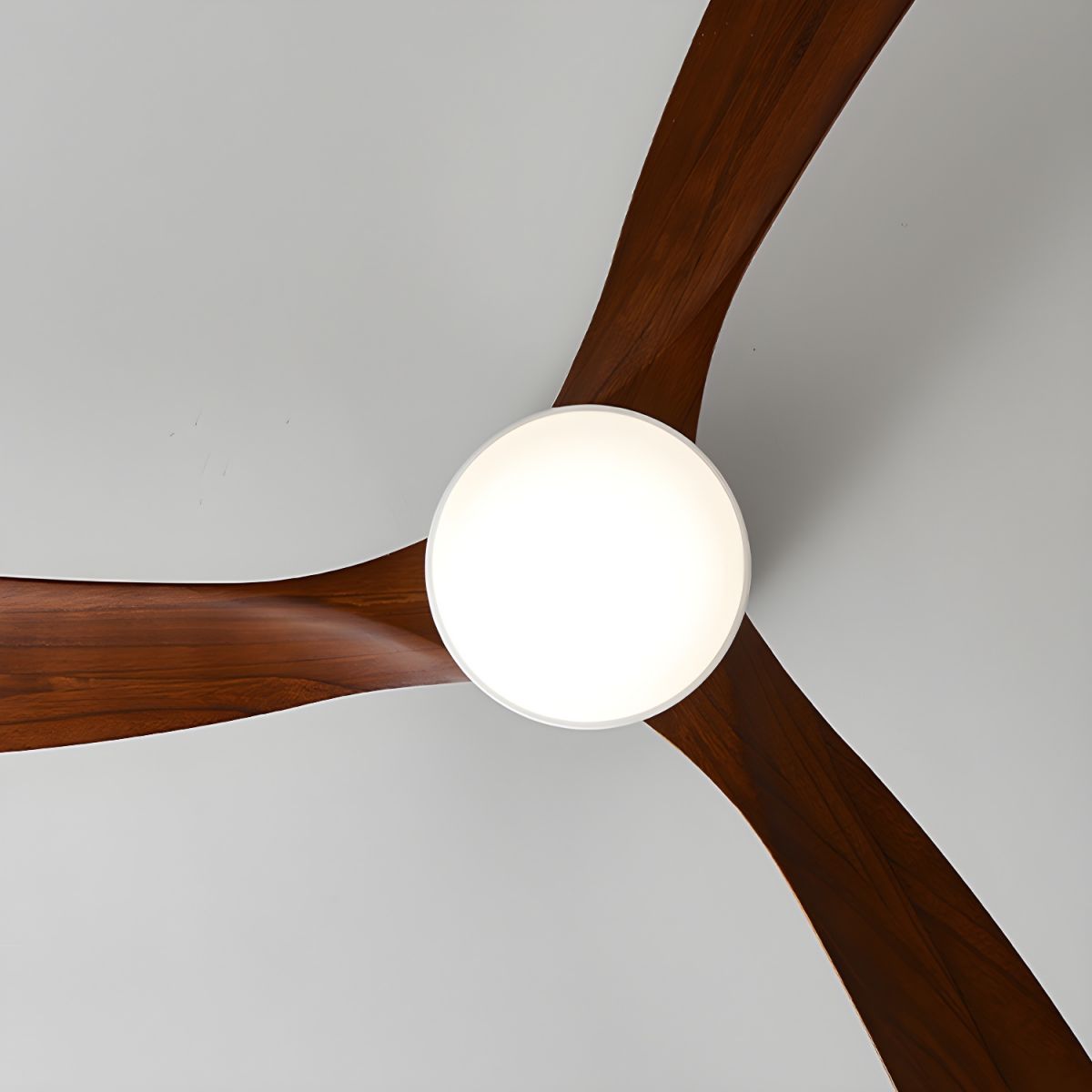 Nordic Wooden Ceiling Fan Light | LED, 6-Speed Control & Minimalist Design for Indoor Spaces (42"/48"/52")