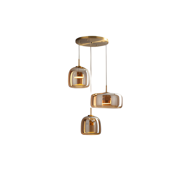 Glass LED Pendant Light with Retro Modern Style for Kitchen Island, Dining Room & Interior Hanging Lighting