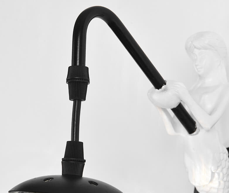 Vintage Rustic Mermaid Wall Sconce Light Fixture - 1-Light Design for Coastal & Nautical Home Decor