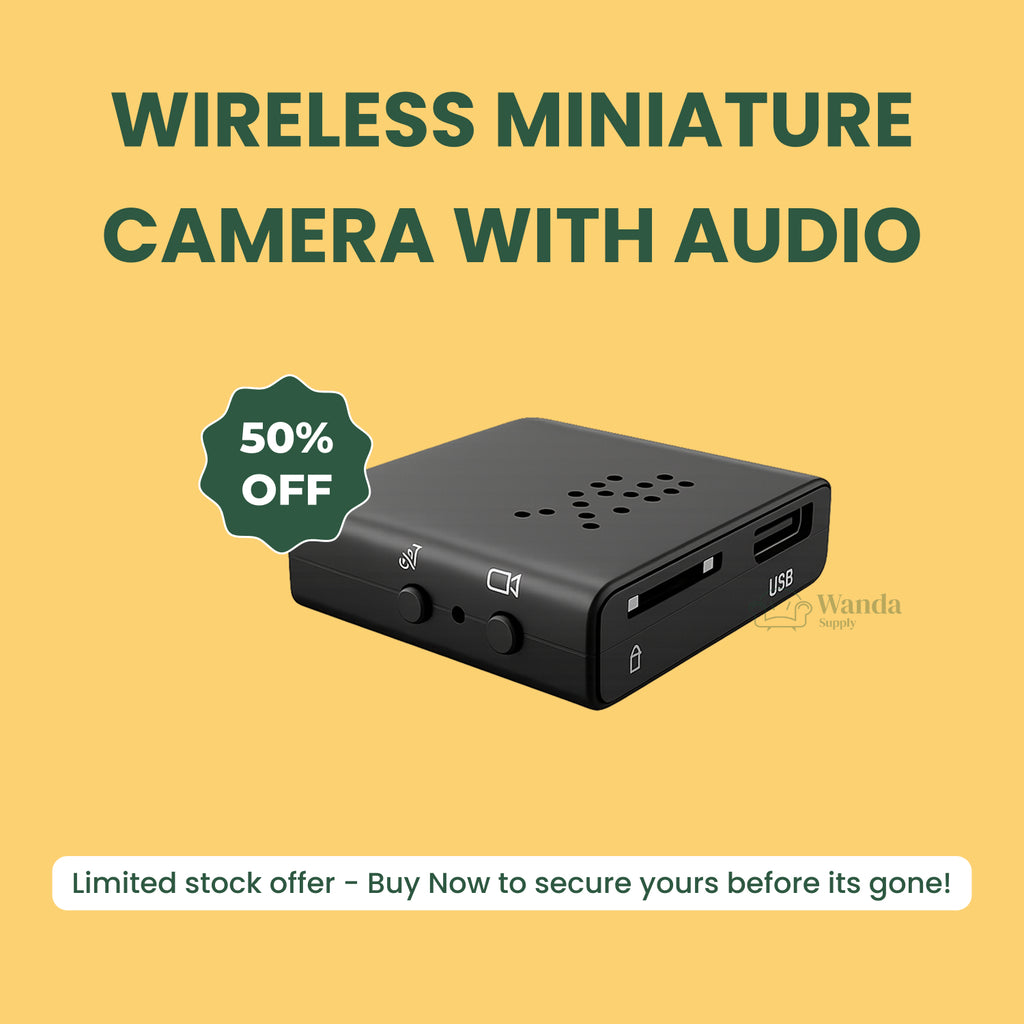 Wireless Miniature Camera with Audio - Surveillance for Home Security & Night Vision