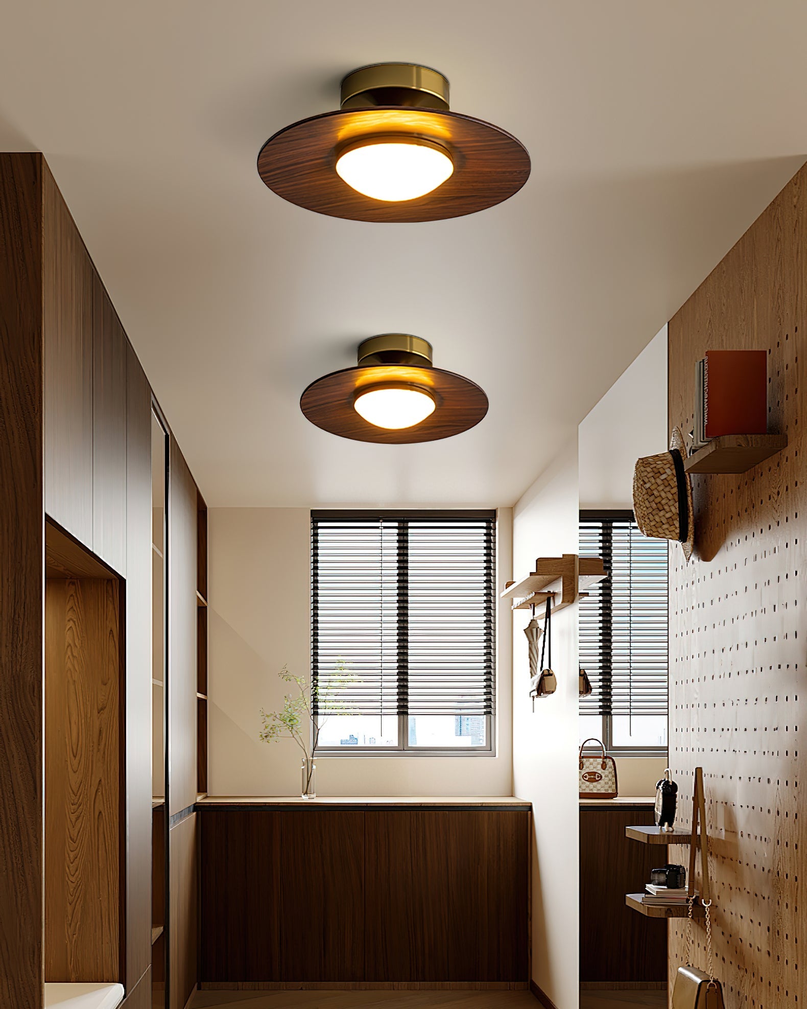 LED Ceiling Lamp - Modern Round Fixture with Adjustable Brightness for Living Room & Bedroom Lighting