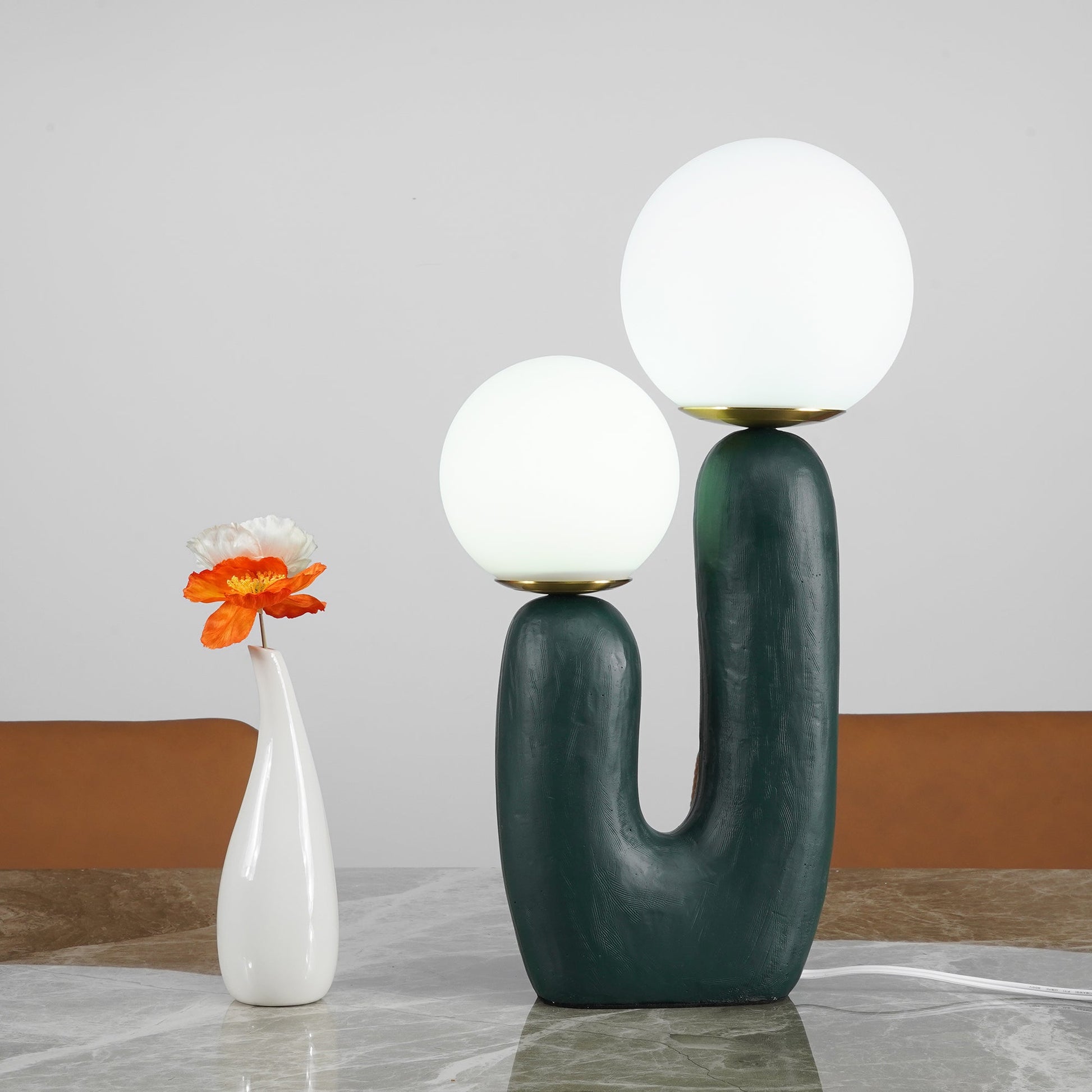 Industrial Rough Table Lamp with Adjustable Height for Living Room & Bedroom Lighting