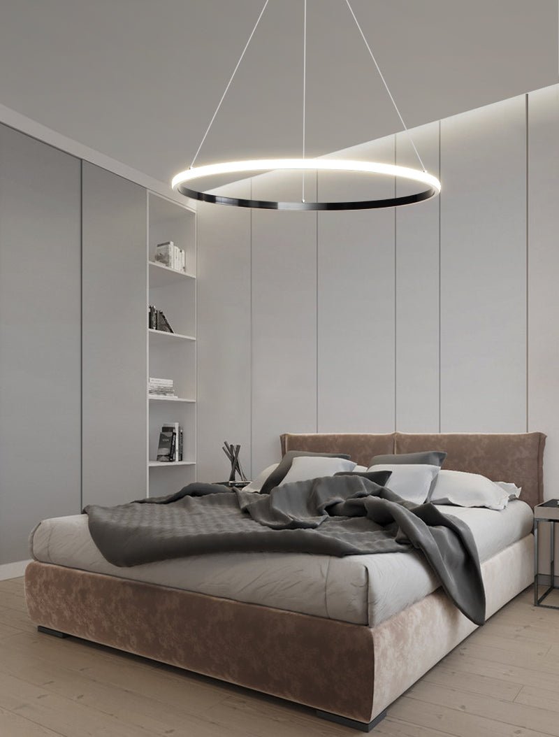 Orrery Rings Chandelier | Integrated LED, Brass Construction & Ideal for Modern Interiors and Luxury Spaces