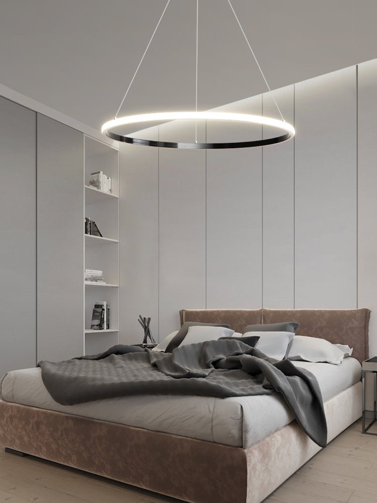 Orrery Rings Chandelier | Integrated LED, Brass Construction & Ideal for Modern Interiors and Luxury Spaces