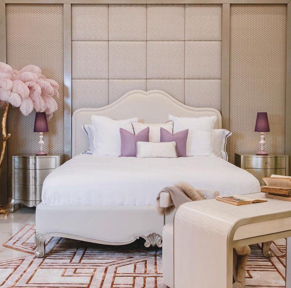 Brass Floor Lamp with Ostrich Feather Shade - Modern Lighting for Living Room & Bedroom Decor