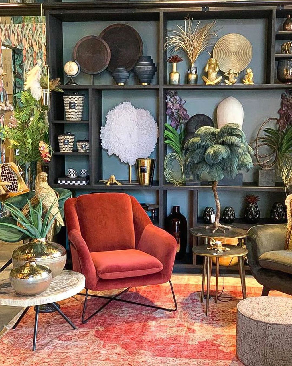 Ostrich Feather Table Lamp with Adjustable Brightness for Living Room & Bedroom Decor