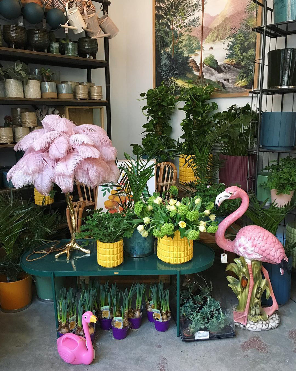 Ostrich Feather Table Lamp with Adjustable Brightness for Living Room & Bedroom Decor