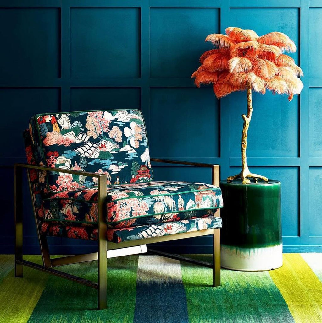 Ostrich Feather Table Lamp with Adjustable Brightness for Living Room & Bedroom Decor