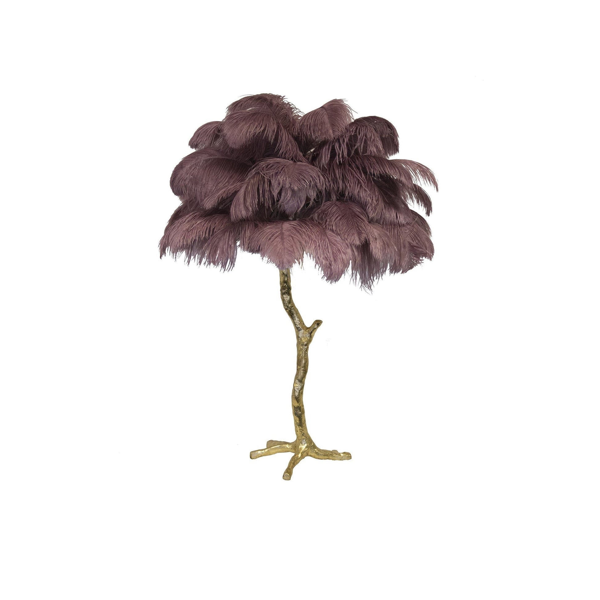 Ostrich Feather Table Lamp with Adjustable Brightness for Living Room & Bedroom Decor