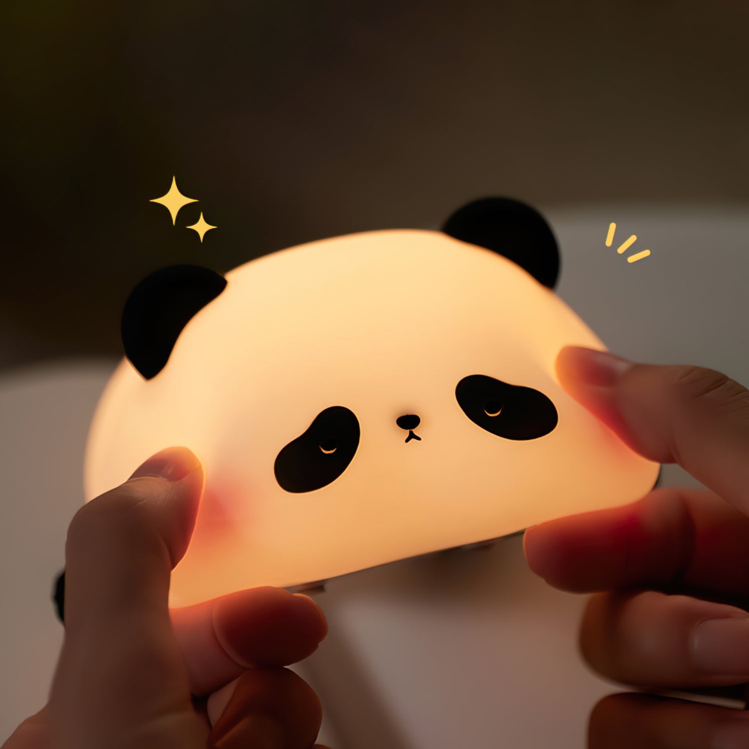 LED Panda Table Lamp with Adjustable Brightness for Kids' Room & Nursery Lighting