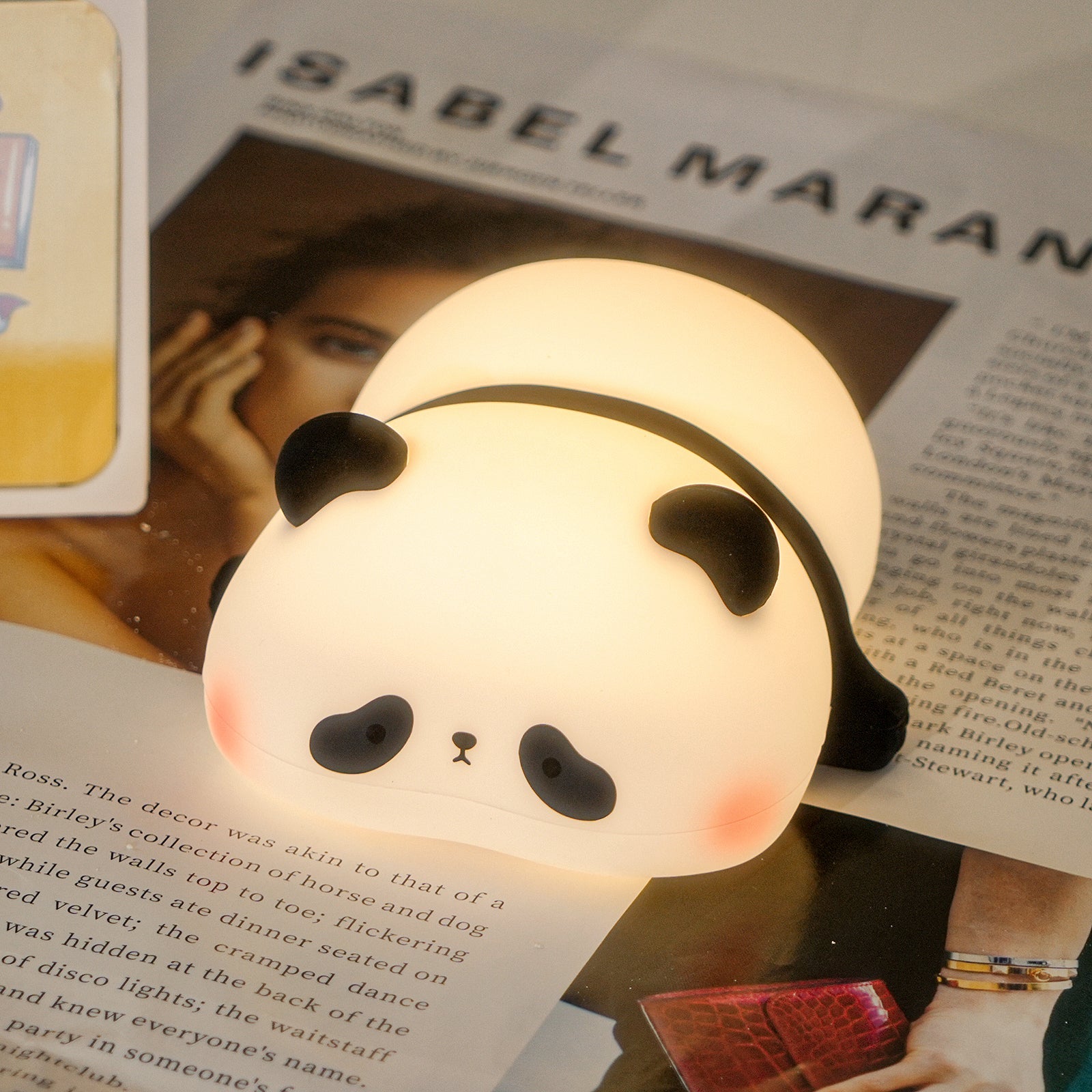 LED Panda Table Lamp with Adjustable Brightness for Kids' Room & Nursery Lighting