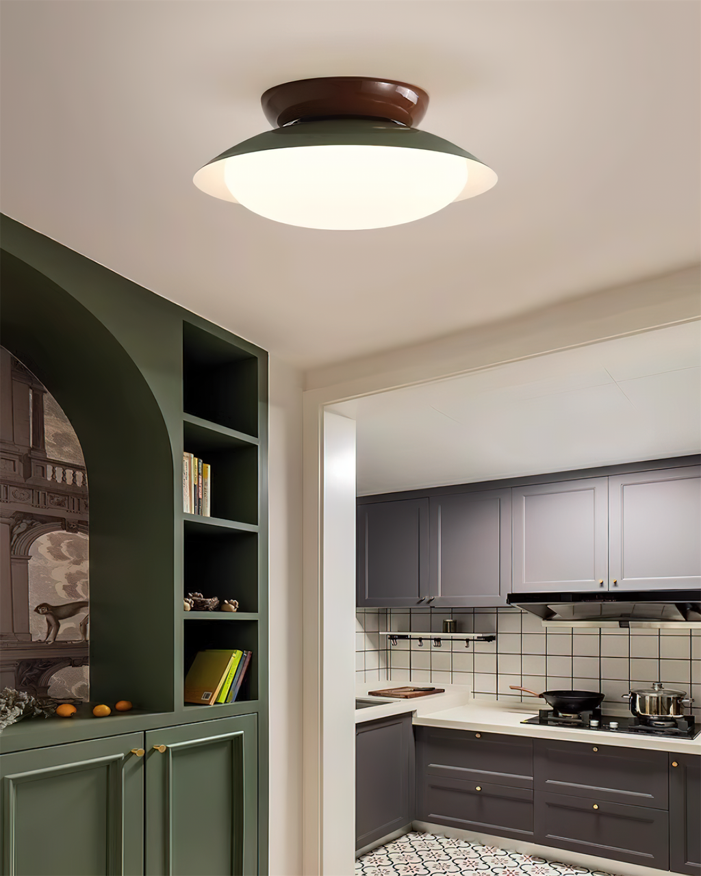 LED Ceiling Light Fixture - Modern Round Design - Adjustable Brightness - Ideal for Living Room, Bedroom & Kitchen Lighting