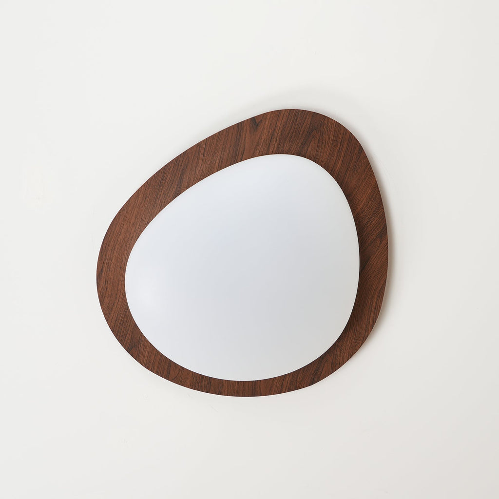 Pebble Ceiling Light | Dimmable, Walnut Wood Grain Design for Indoor Home Decor