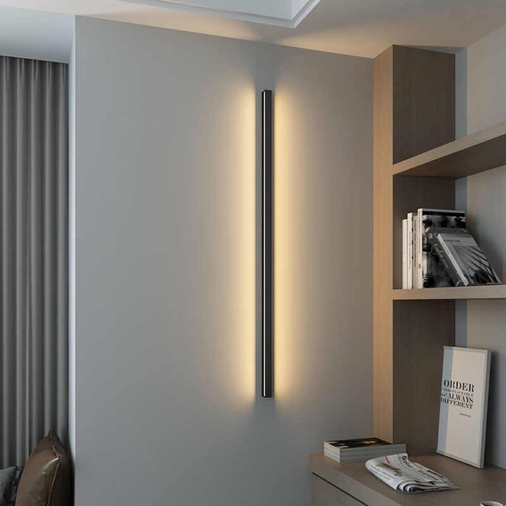 Linear Minimalist Wall Lamp - Modern LED Sconce Fixture for Living Room & Hallway Lighting