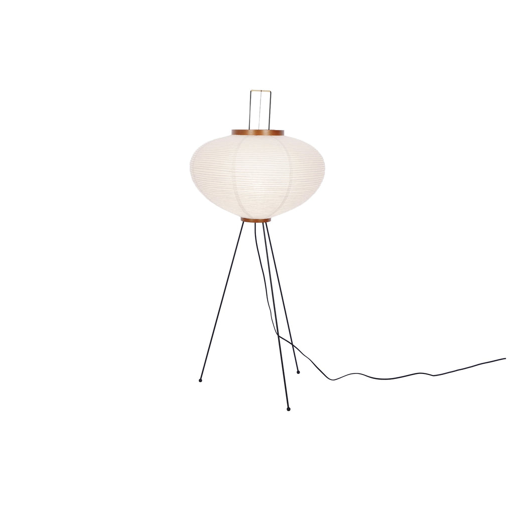 Rice Paper Floor Lamp with Wooden Base - Soft Ambient Lighting for Living Room & Bedroom Decor