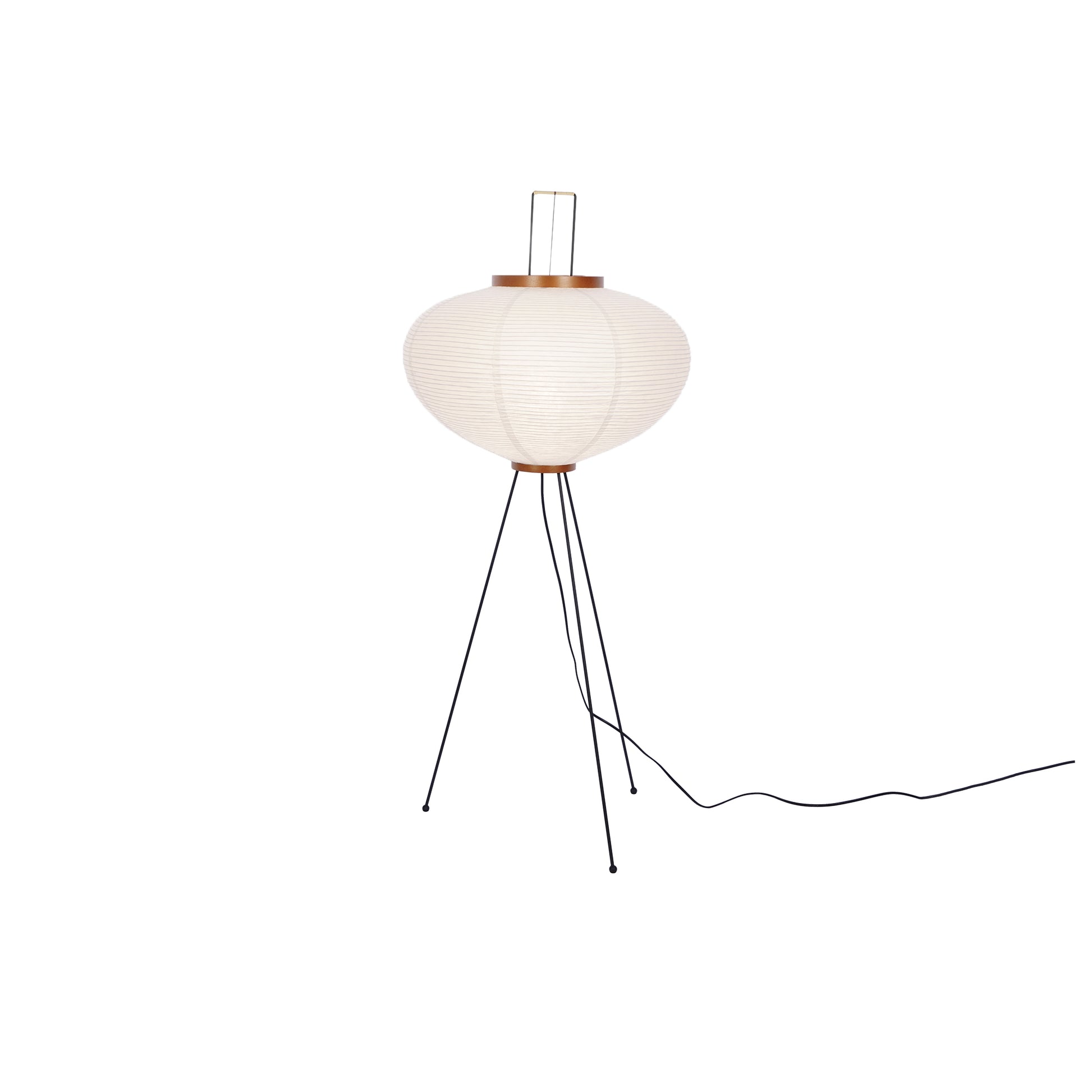 Rice Paper Floor Lamp with Wooden Base - Soft Ambient Lighting for Living Room & Bedroom Decor