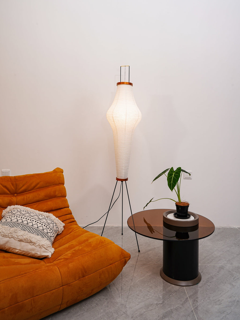 LED Floor Lamp - Modern Adjustable Design with Warm White Light for Living Room & Bedroom Use