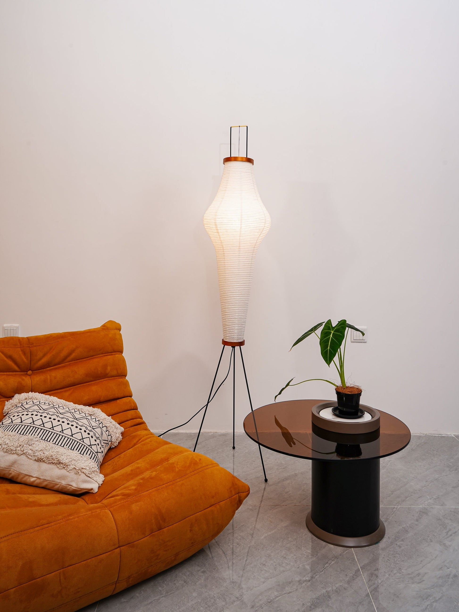 LED Floor Lamp - Modern Adjustable Design with Warm White Light for Living Room & Bedroom Use