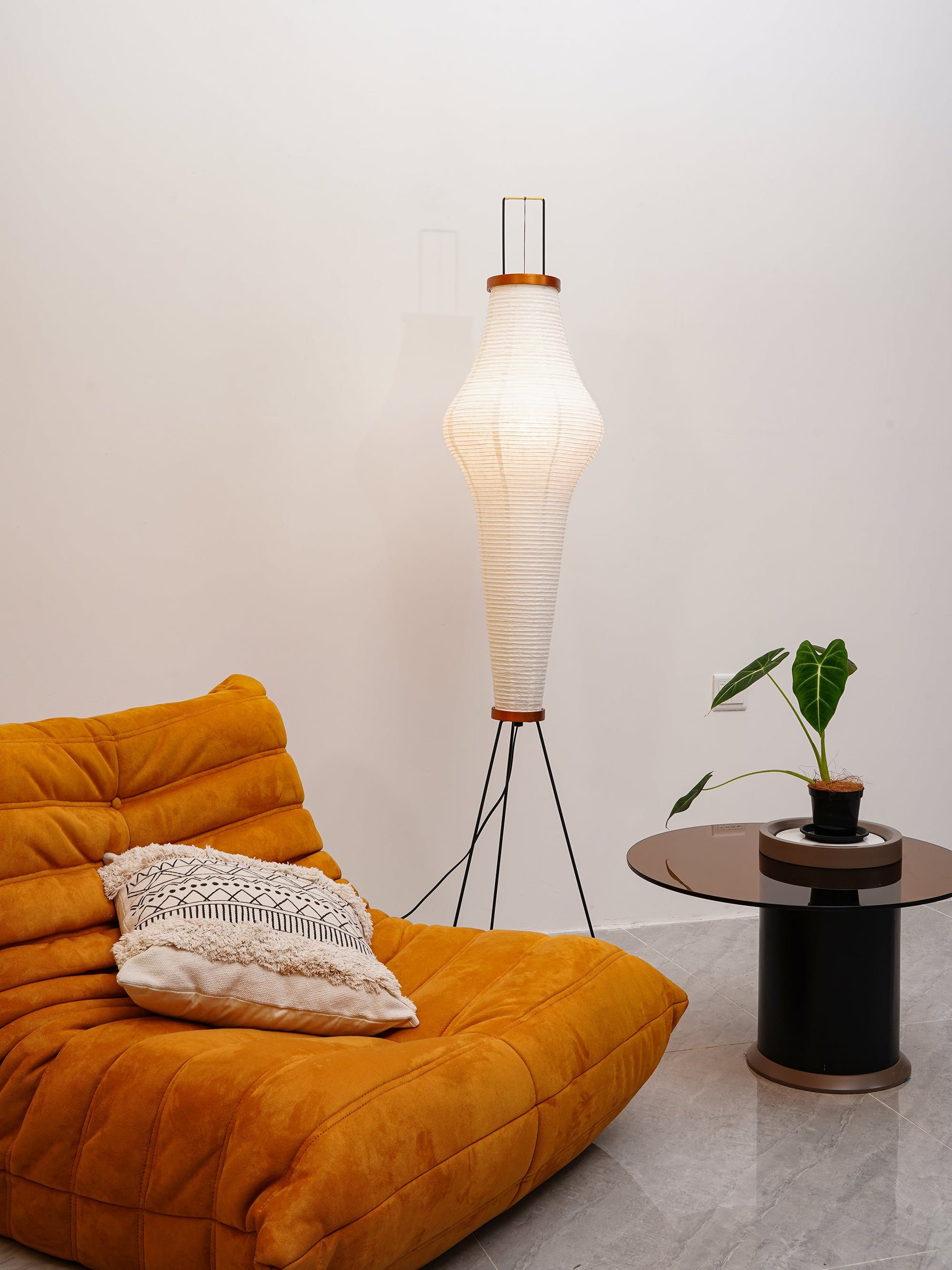 LED Floor Lamp - Modern Adjustable Design with Warm White Light for Living Room & Bedroom Use